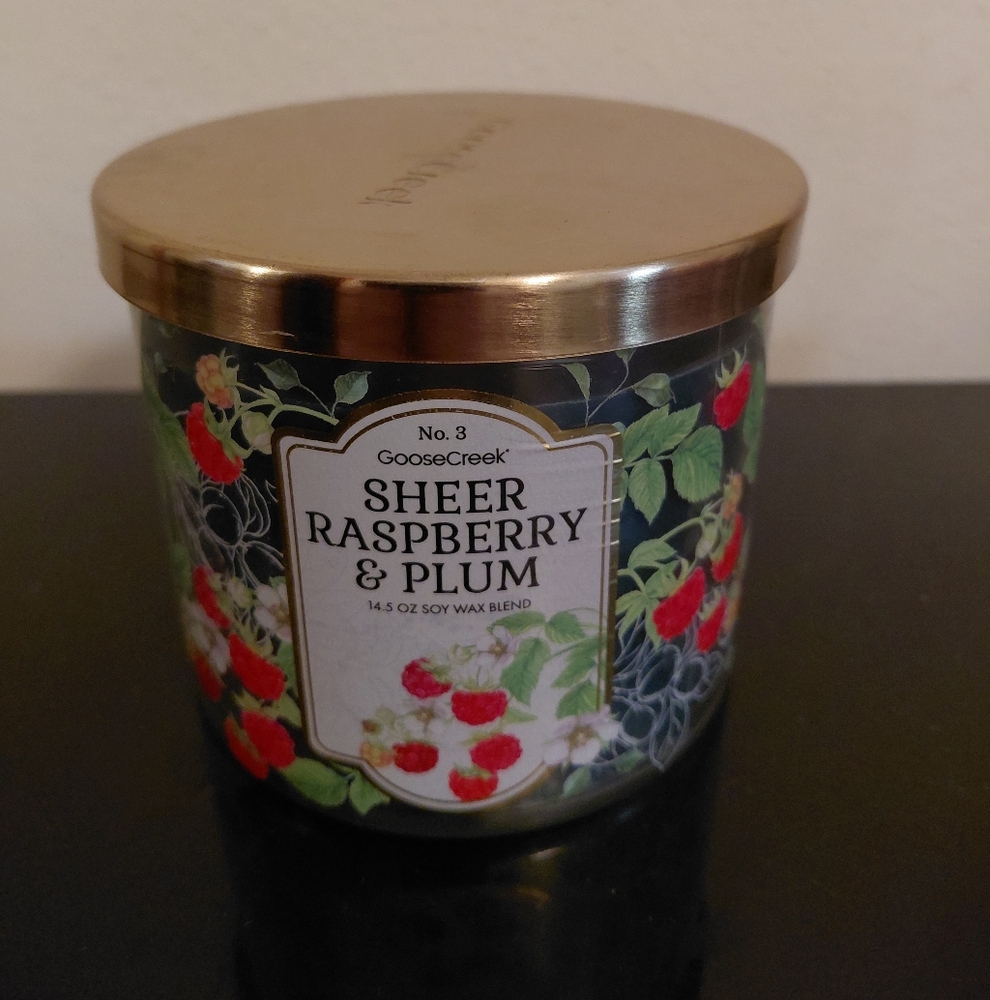 Goose Creek Sheer Raspberry & Plum 3 Wick Candle